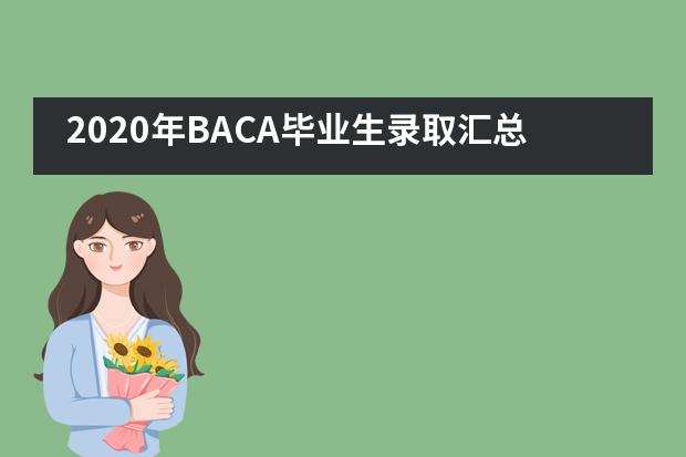 2020年BACA毕业生录取汇总，这是一份满意的答卷！——BACA国际艺术教育中心