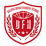 北京东方红学校校徽logo