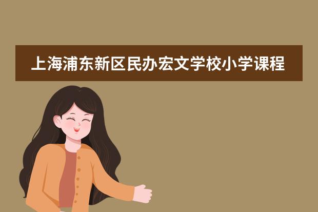 上海浦东新区民办宏文学校小学课程主要学什么呢?